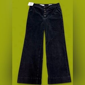 NWT Pilcro and letterpress. Black corduroy wide leg pants.Anthropologie. Size 27